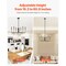 6-Light Black Modern Chandelier Adjustable Height 19–60” Metal Vintage Ceiling Light Fixture E12 Bulb Compatible